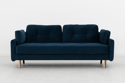 Model 04 Sofa Bed 3 Seater, Oak / Indigo