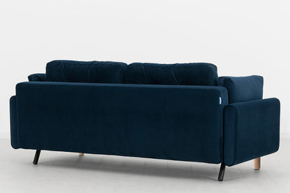 Model 04 Sofa Bed 3 Seater, Oak / Indigo