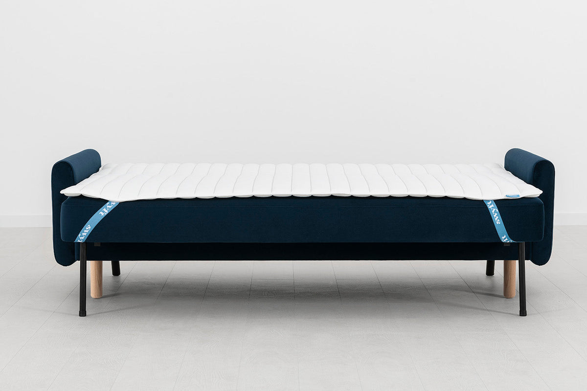 Model 04 Sofa Bed 3 Seater, Oak / Indigo