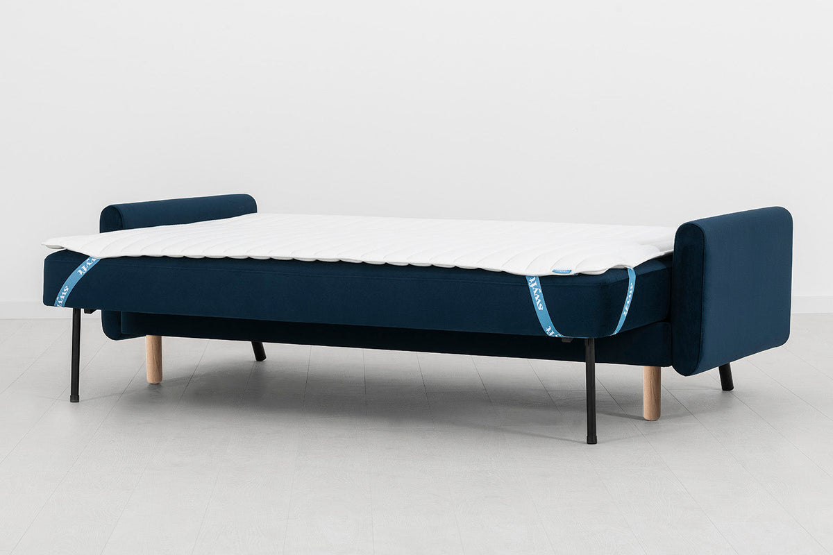 Model 04 Sofa Bed 3 Seater, Oak / Indigo