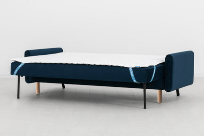Model 04 Sofa Bed 3 Seater, Oak / Indigo