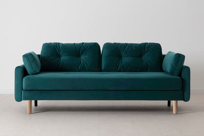 Model 04 Sofa Bed 3 Seater, Oak / Kingfisher