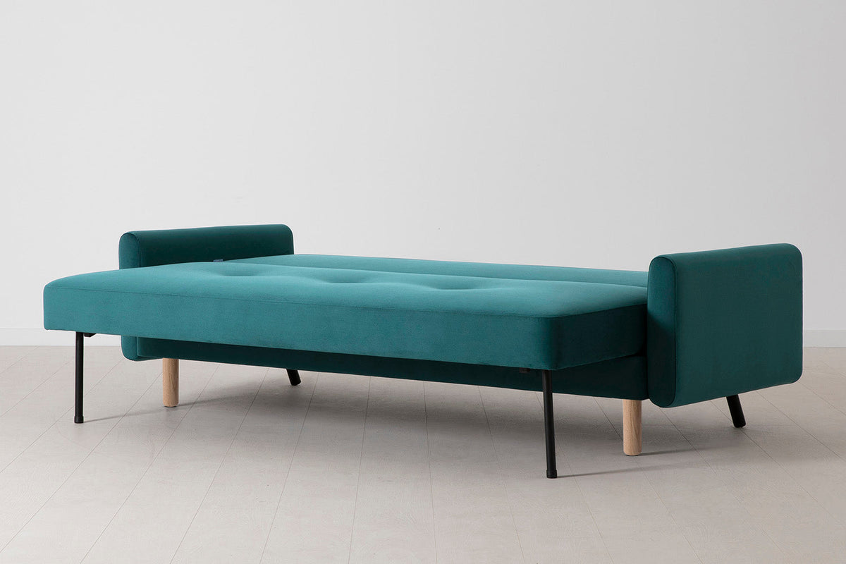 Model 04 Sofa Bed 3 Seater, Oak / Kingfisher