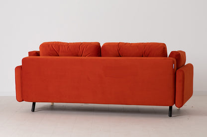 Model 04 Sofa Bed 3 Seater, Oak / Paprika