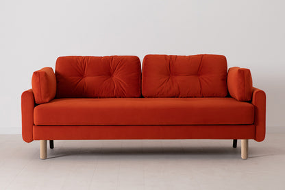 Model 04 Sofa Bed 3 Seater, Oak / Paprika