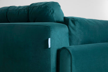 Model 04 Sofa Bed 3 Seater, Oak / Kingfisher