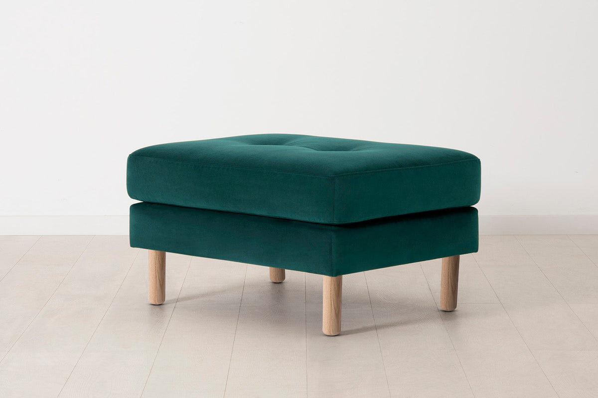 Model 04 Ottoman, Oak / Kingfisher