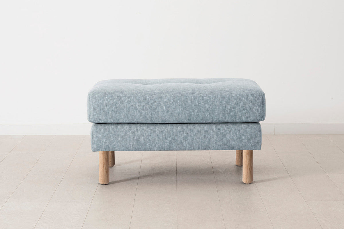 Model 04 Ottoman, Oak / Seaglass