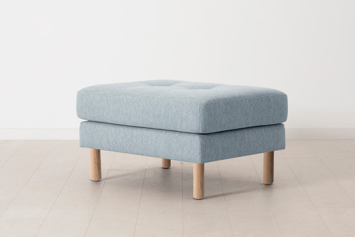 Model 04 Ottoman, Oak / Seaglass