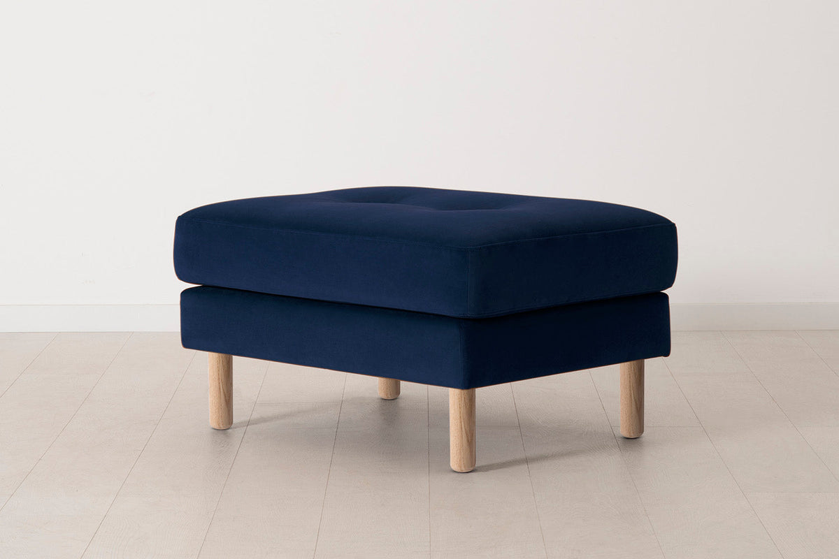 Model 04 Ottoman, Oak / Indigo