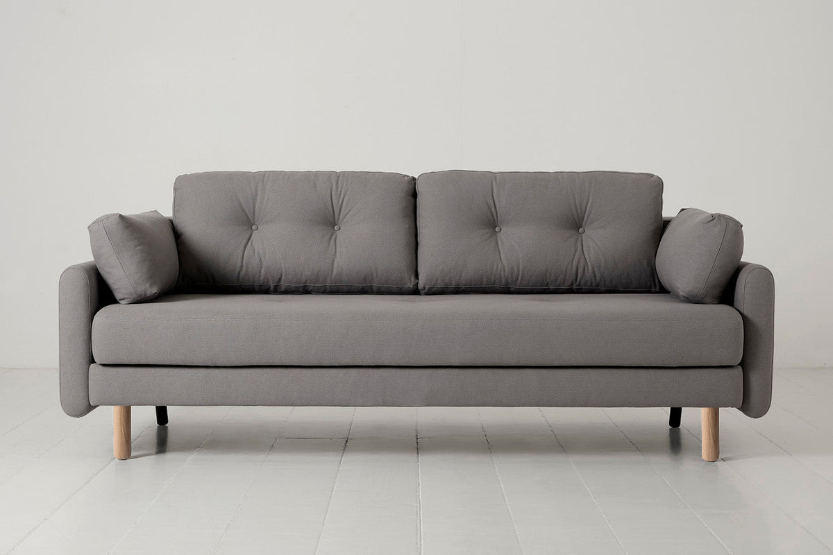 Model 04 Sofa Bed 3 Seater, Oak / Risso