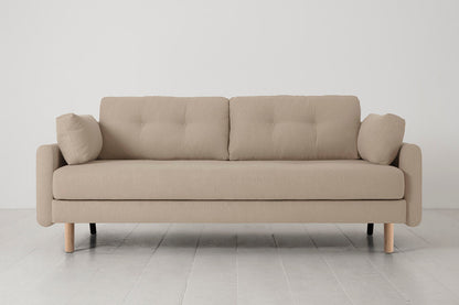 Model 04 Sofa Bed 3 Seater, Oak / Oatmeal