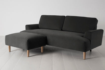 Model 05 3-Seater Sofa with Ottoman, Oak / Charcoal