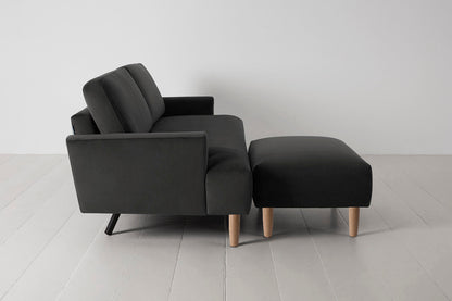 Model 05 3-Seater Sofa with Ottoman, Oak / Charcoal