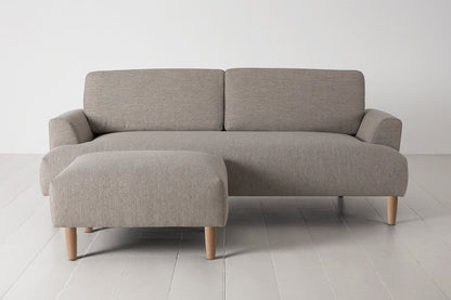 Model 05 3-Seater Sofa with Ottoman, Oak / Pumice