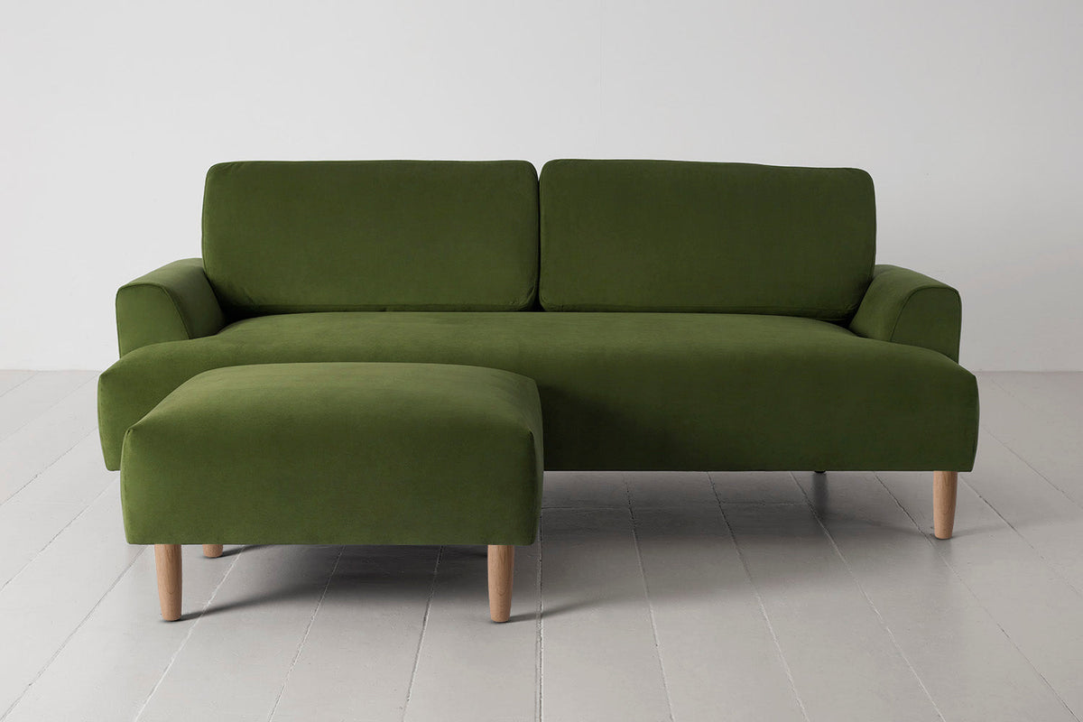 Model 05 3-Seater Sofa with Ottoman, Oak / Vine