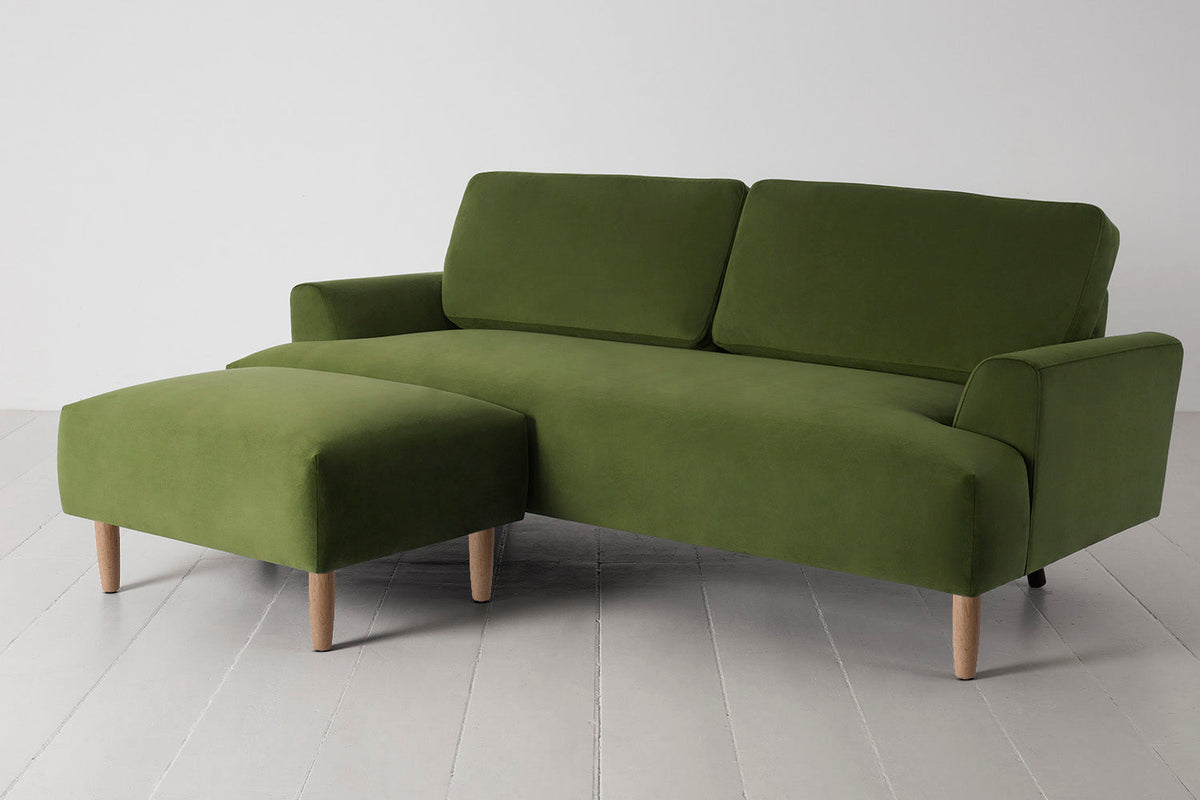 Model 05 3-Seater Sofa with Ottoman, Oak / Vine