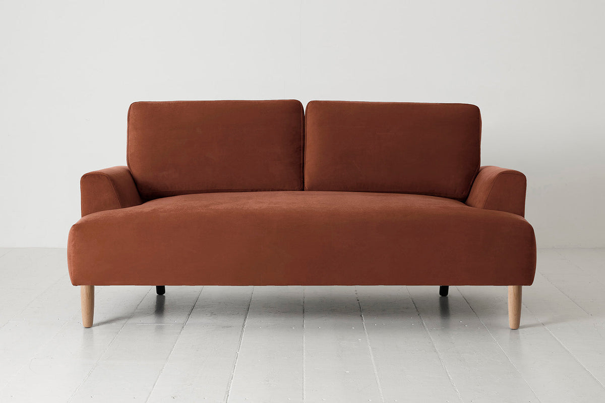 Model 05 2-Seater Sofa, Oak / Brick