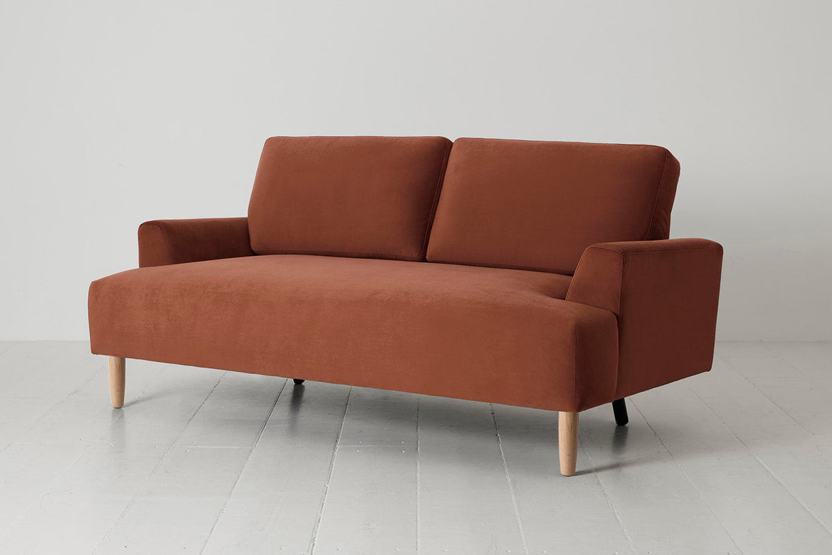 Model 05 2-Seater Sofa, Oak / Brick
