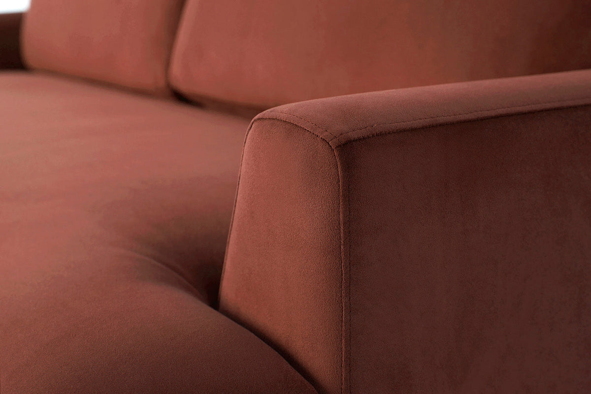 Model 05 3-Seater Sofa with Ottoman, Oak / Brick