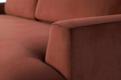 Model 05 3-Seater Sofa with Ottoman, Oak / Brick