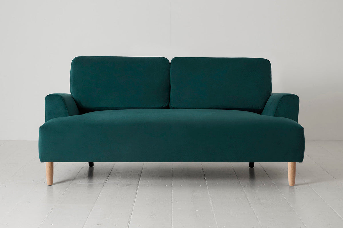Model 05 2-Seater Sofa, Oak / Kingfisher