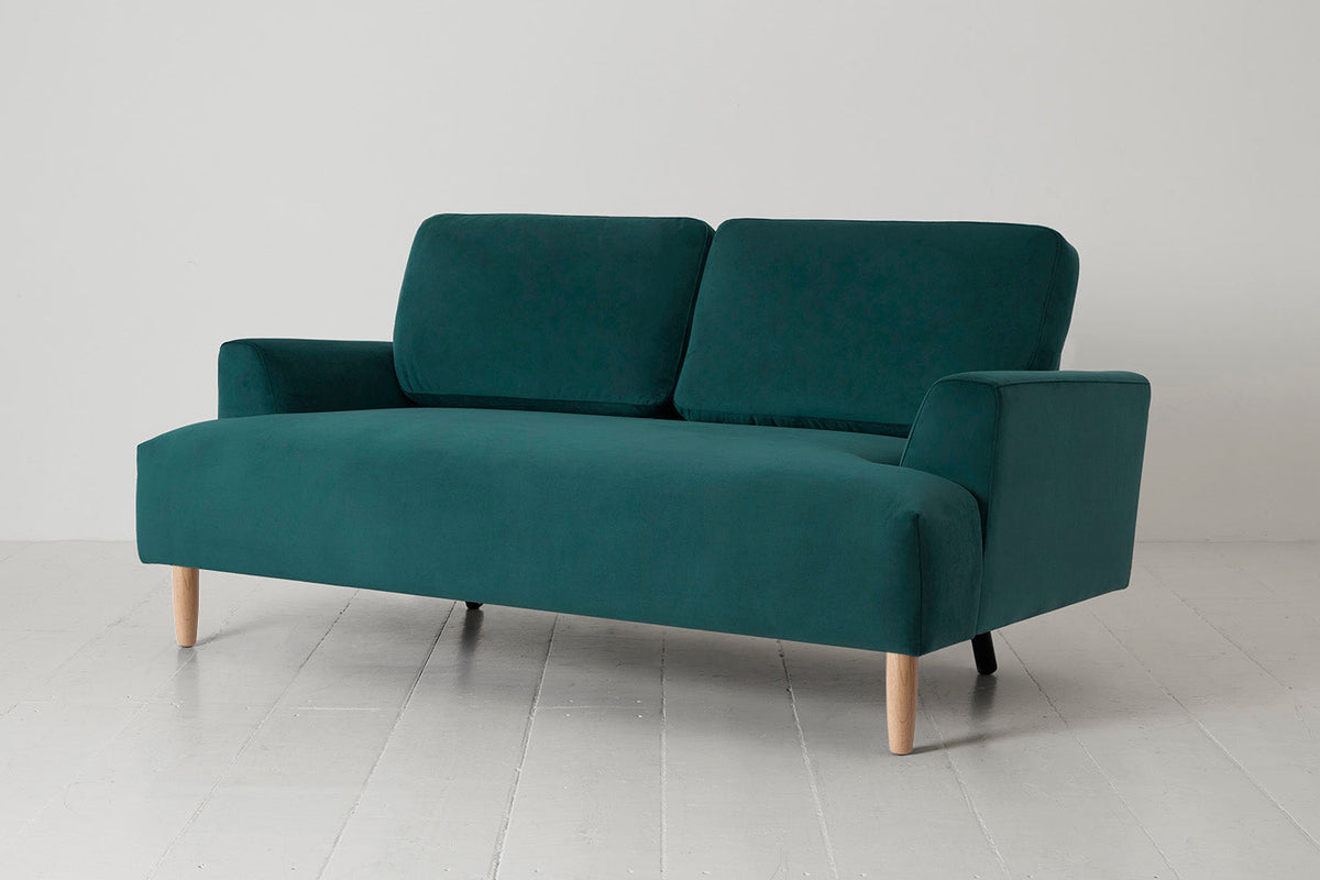 Model 05 2-Seater Sofa, Oak / Kingfisher