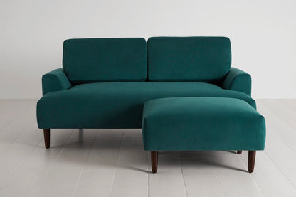 Model 05 2-Seater Sofa with ottoman, Kingfisher