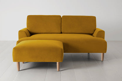 Model 05 2-Seater Sofa with Ottoman, Oak / Mustard
