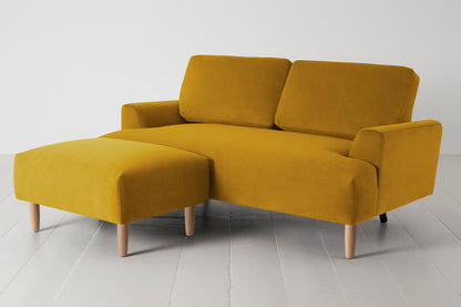 Model 05 2-Seater Sofa with Ottoman, Oak / Mustard