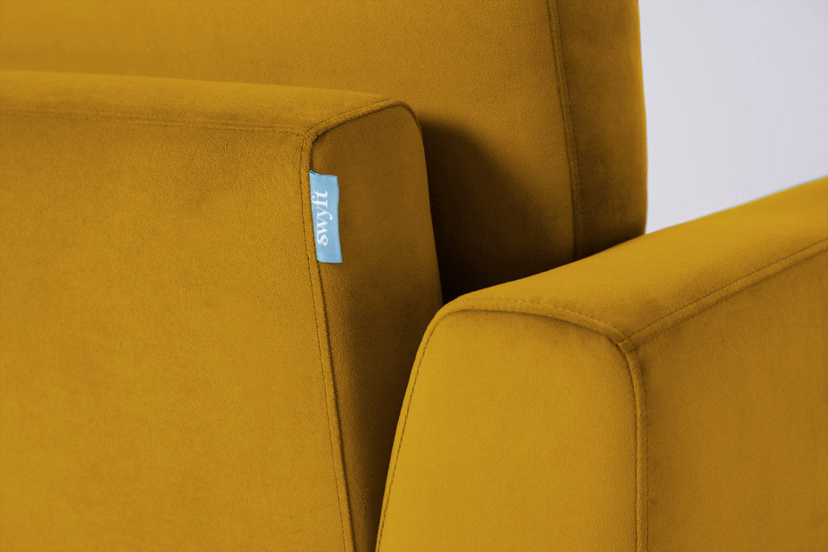 Model 05 3-Seater Sofa with Ottoman, Oak / Mustard
