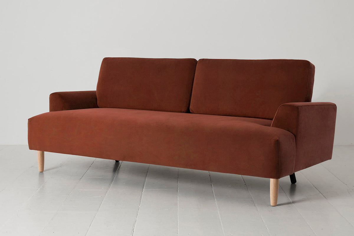 Model 05 3-Seater Sofa, Oak / Brick