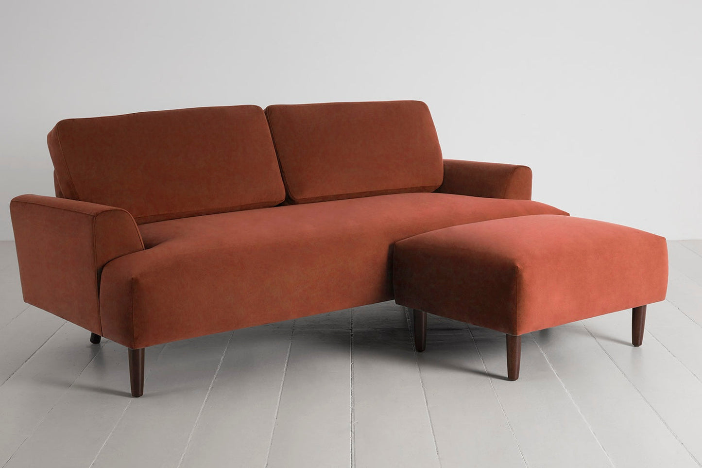 Model 05 3-Seater Sofa with ottoman, Brick