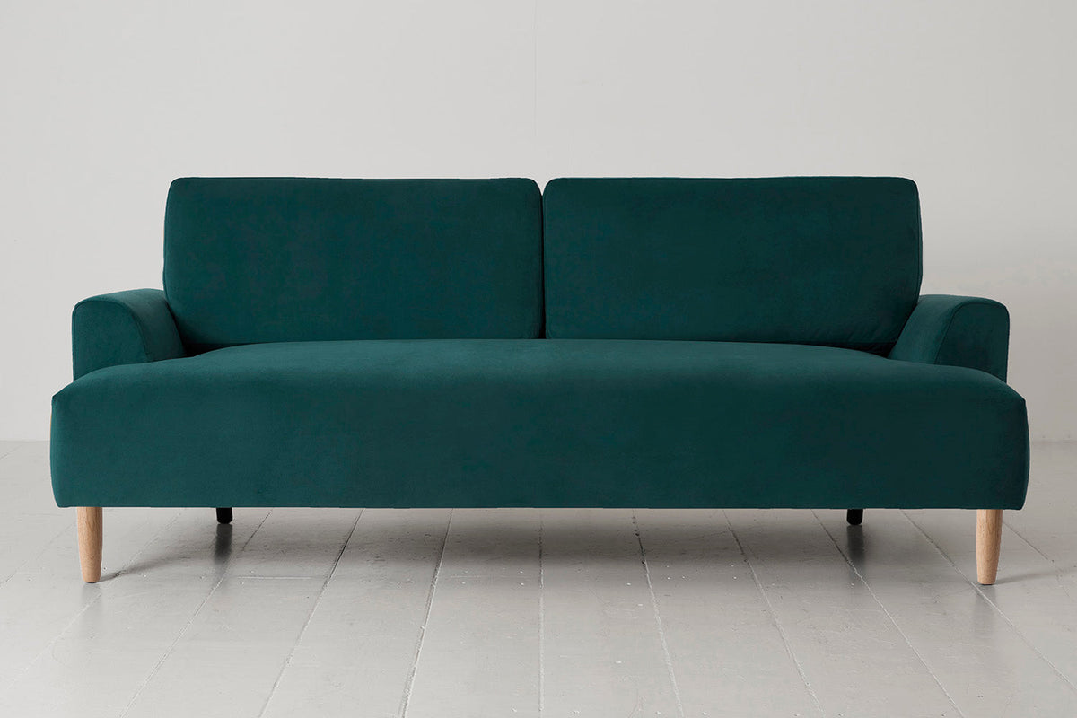 Model 05 3-Seater Sofa, Oak / Kingfisher
