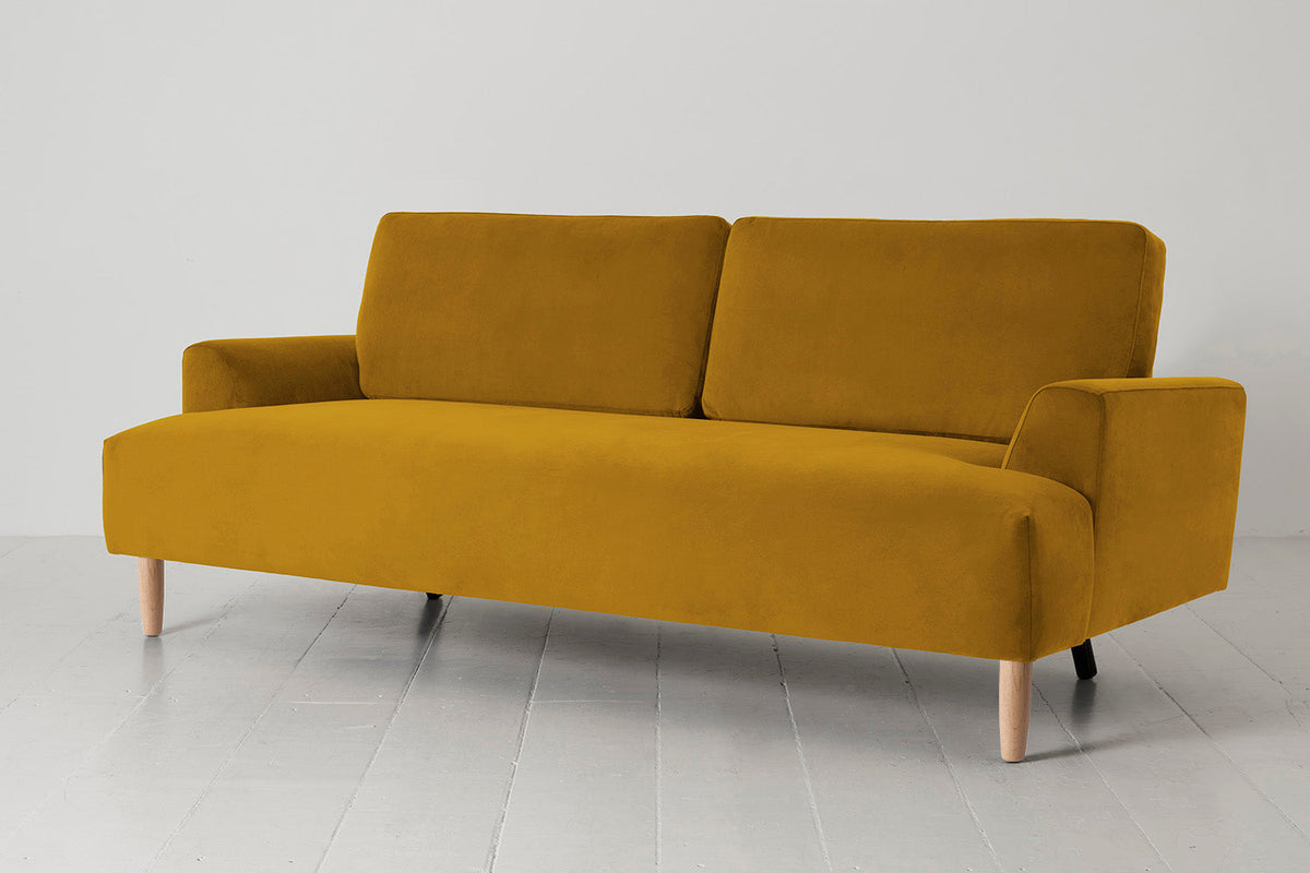Model 05 3-Seater Sofa, Oak / Mustard