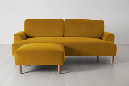 Model 05 3-Seater Sofa with Ottoman, Oak / Mustard