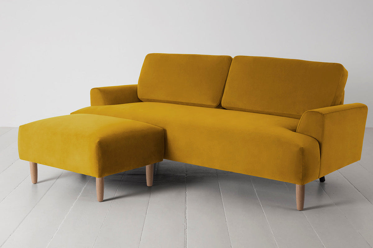 Model 05 3-Seater Sofa with Ottoman, Oak / Mustard