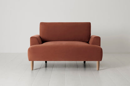 Model 05 Loveseat, Oak / Brick