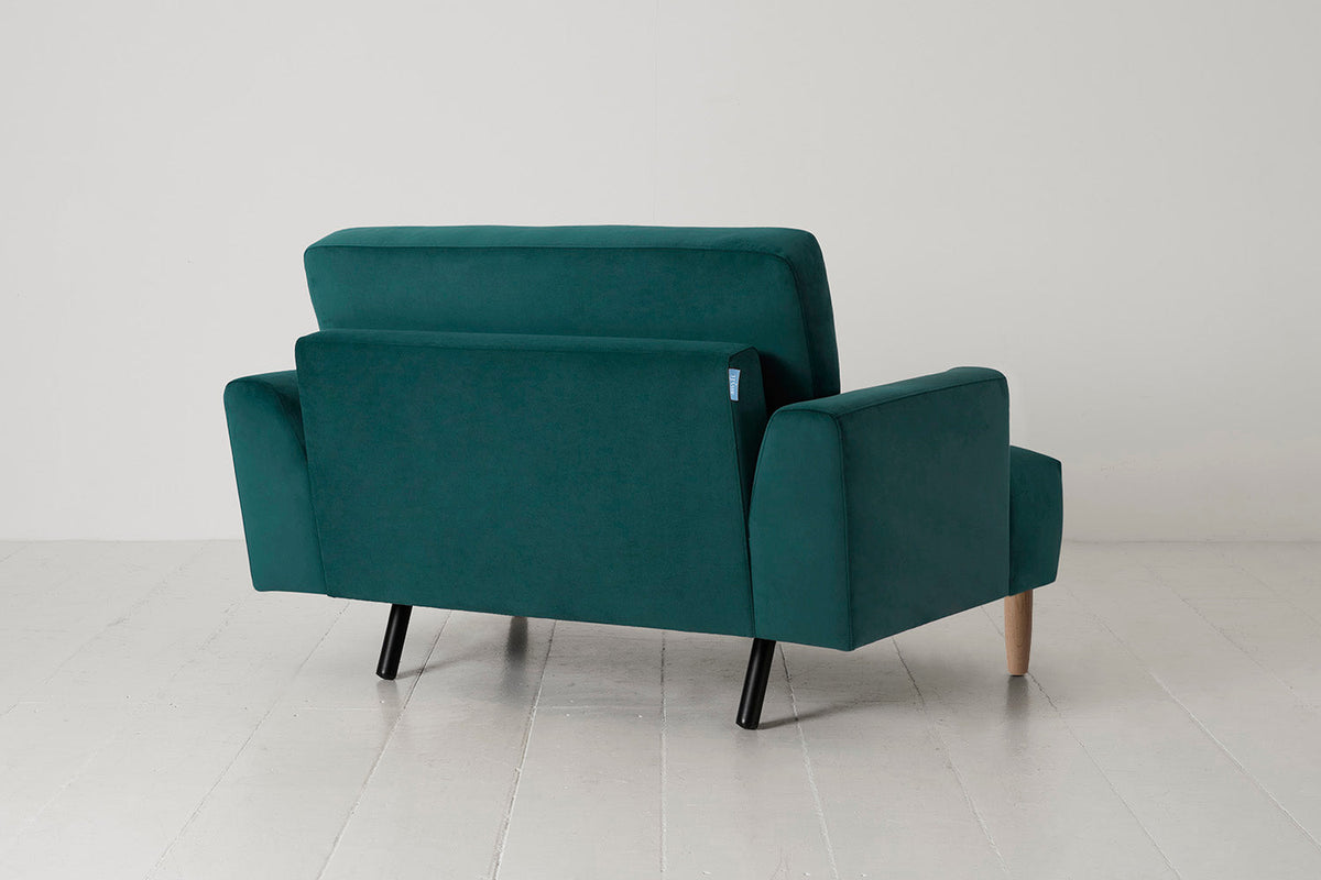 Model 05 Loveseat, Oak / Kingfisher
