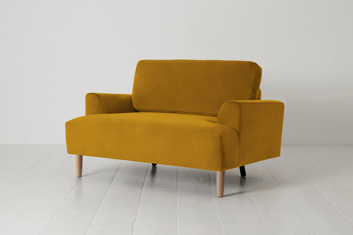 Model 05 Loveseat, Oak / Mustard