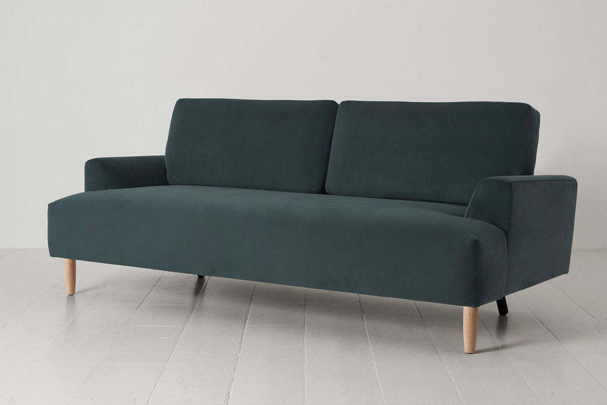 Model 05 3-Seater Sofa, Oak / Petrol