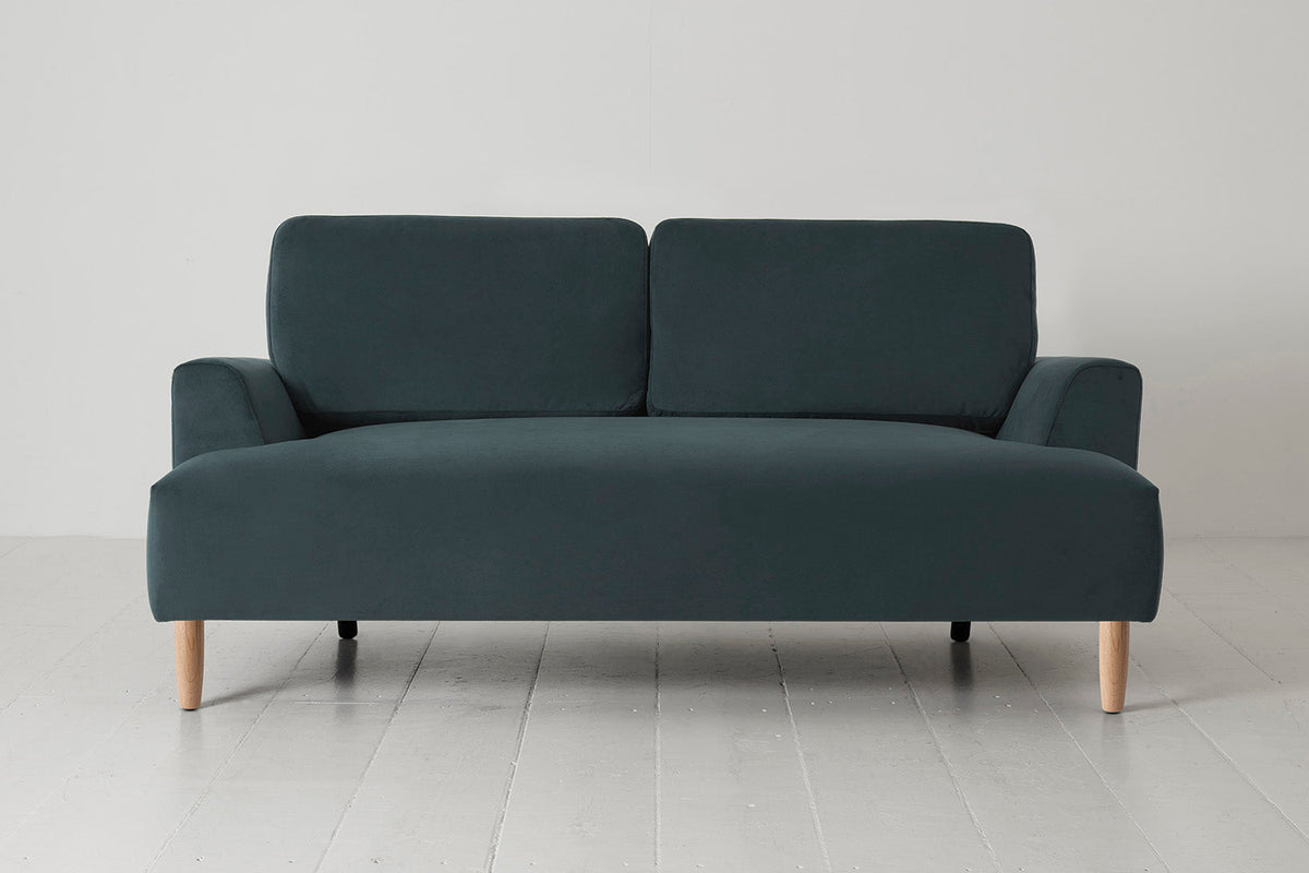 Model 05 2-Seater Sofa, Oak / Petrol
