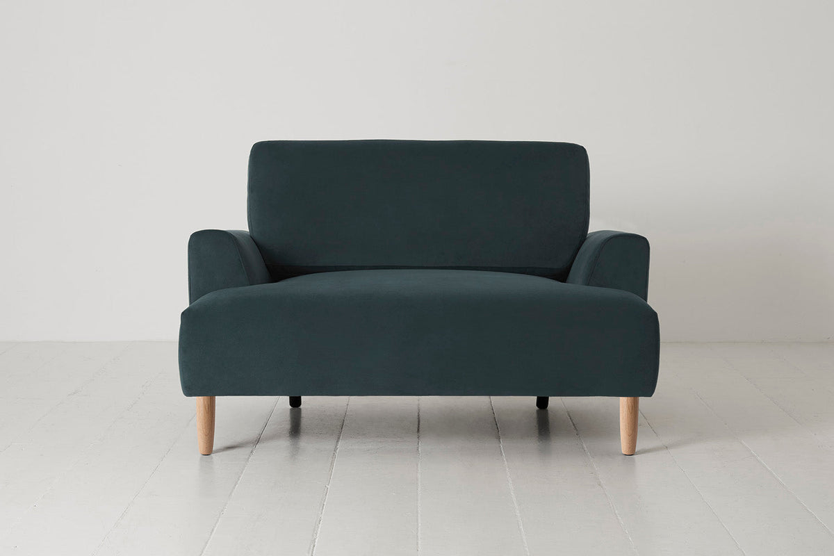 Model 05 Chaise Longue, Oak / Petrol