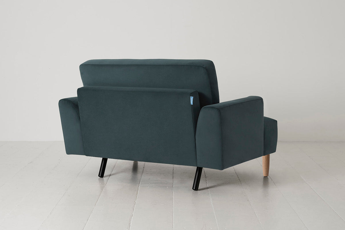 Model 05 Chaise Longue, Oak / Petrol