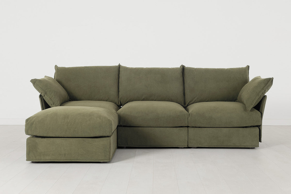 Model 06 3-Seater Left Chaise Sofa, Fennel