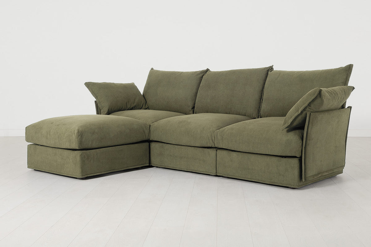 Model 06 3-Seater Left Chaise Sofa, Fennel