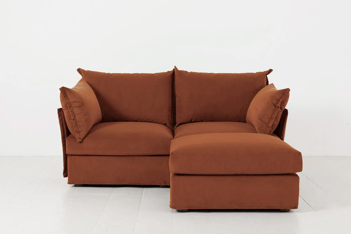 Model 06 2-Seater Right Chaise Sofa, Umber