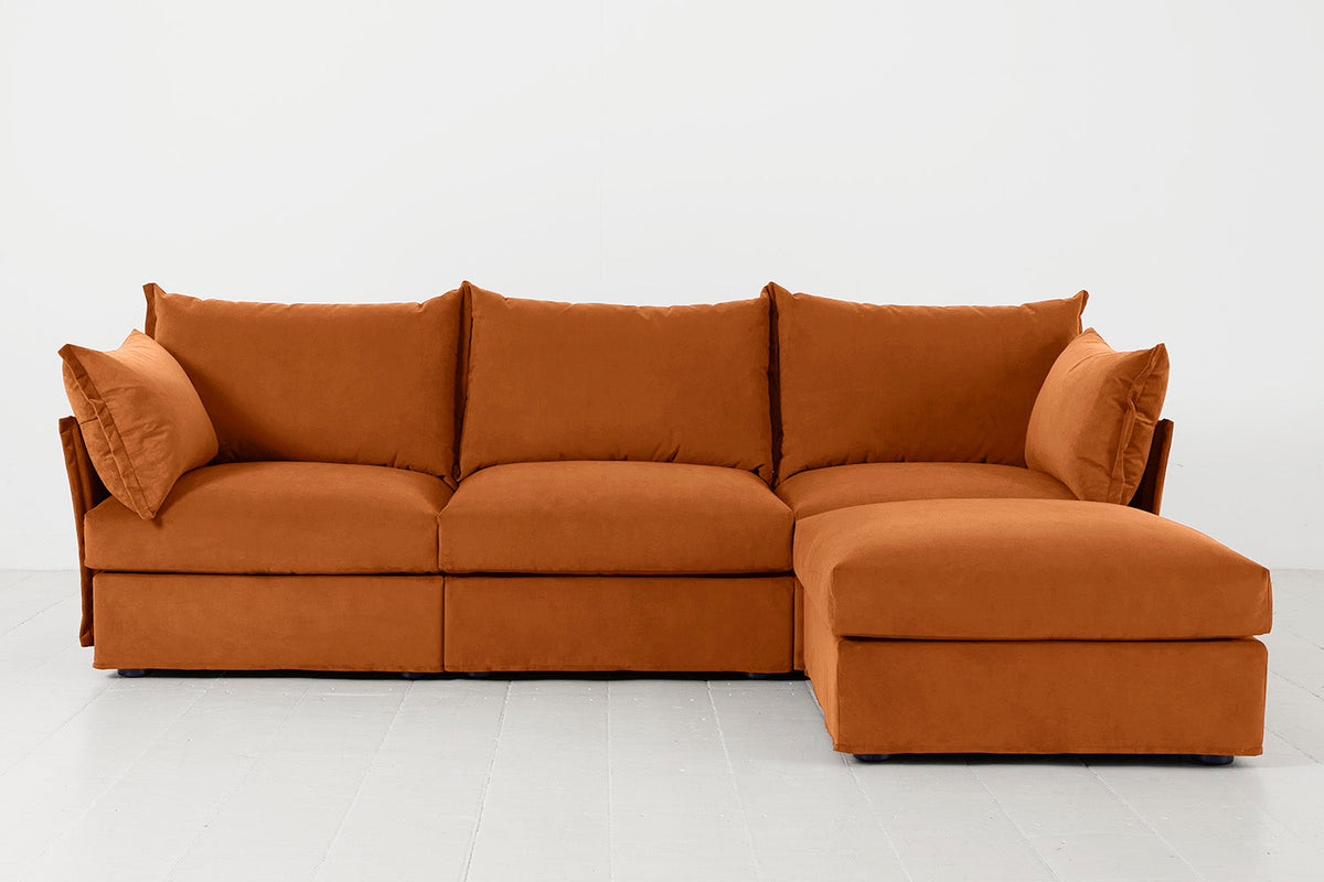 Model 06 3-Seater Right Chaise Sofa, Bronze