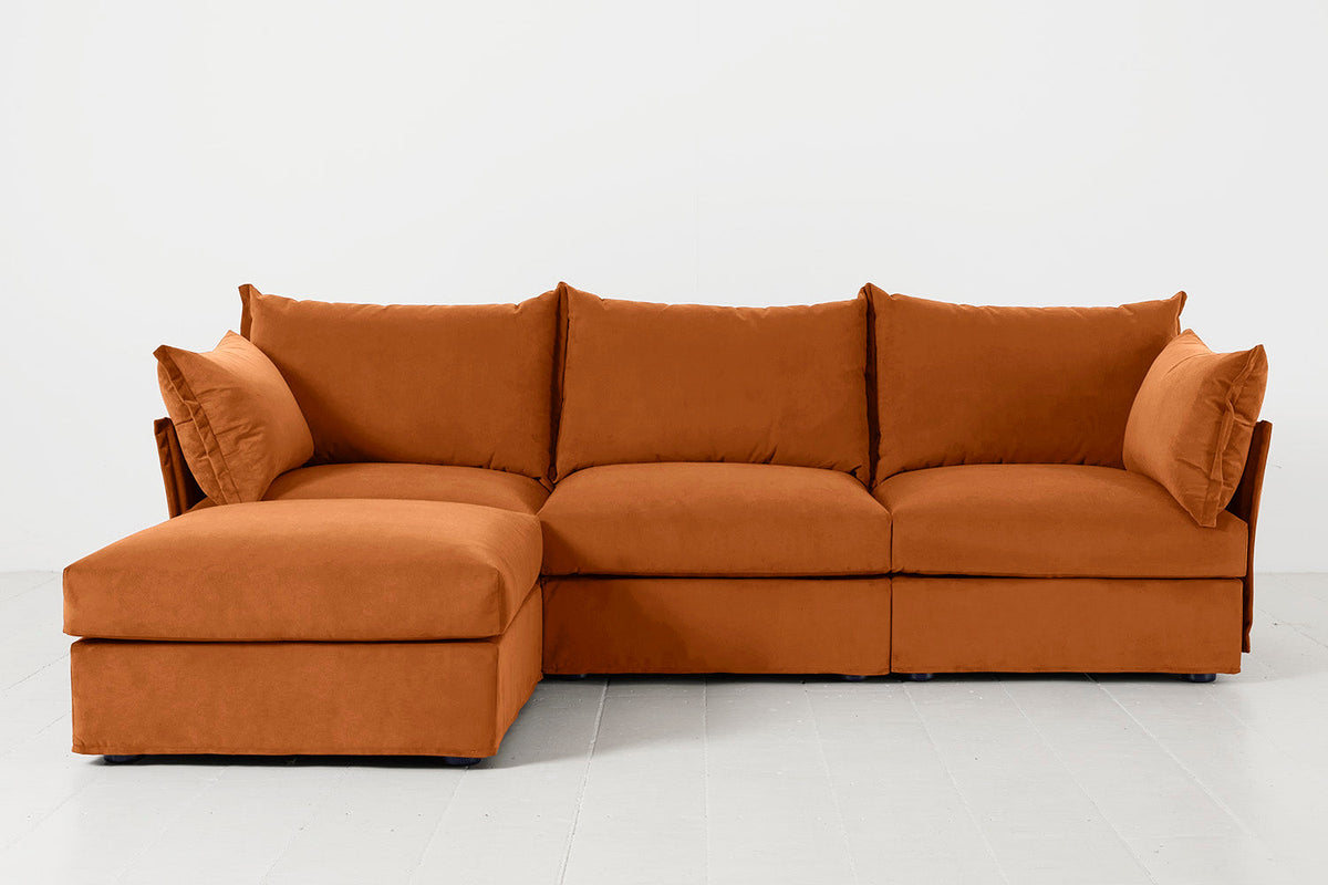 Model 06 3-Seater Left Chaise Sofa, Bronze