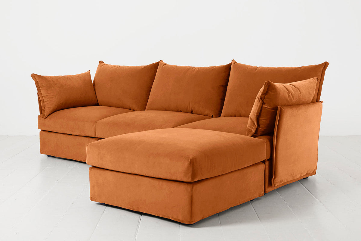 Model 06 3-Seater Right Chaise Sofa, Bronze